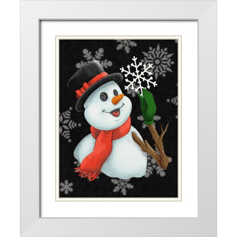 Magical Snowy Night White Modern Wood Framed Art Print with Double Matting by Prime, Marcus