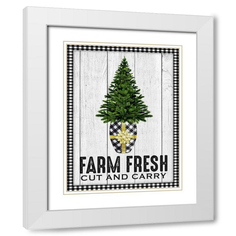 Farm Fresh Gift White Modern Wood Framed Art Print with Double Matting by Prime, Marcus