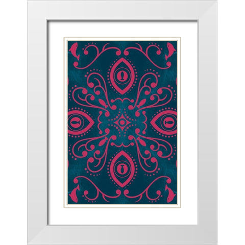 Coastal Pattern 2 White Modern Wood Framed Art Print with Double Matting by Prime, Marcus