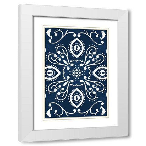 Coastal Pattern 1 White Modern Wood Framed Art Print with Double Matting by Prime, Marcus
