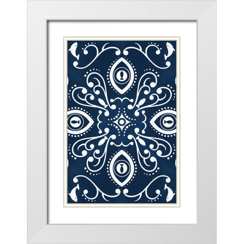 Coastal Pattern 1 White Modern Wood Framed Art Print with Double Matting by Prime, Marcus
