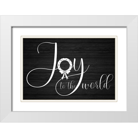 Joy To The World White Modern Wood Framed Art Print with Double Matting by Prime, Marcus