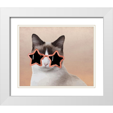 Diva Grace White Modern Wood Framed Art Print with Double Matting by Prime, Marcus