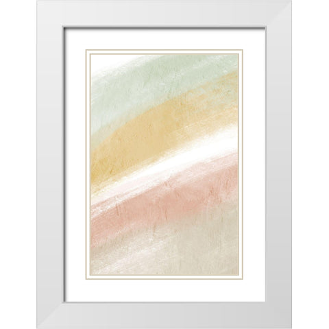 Streaked Inspiration White Modern Wood Framed Art Print with Double Matting by Prime, Marcus