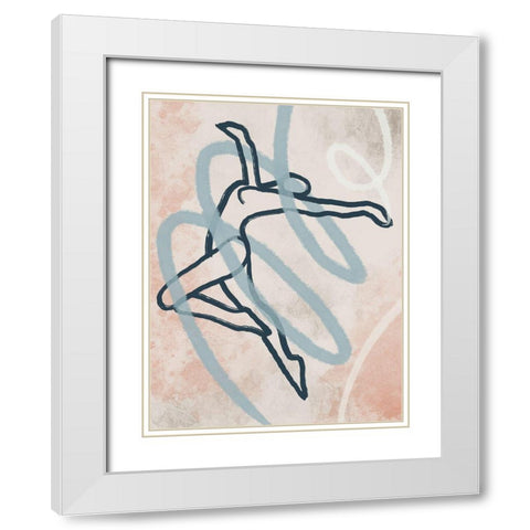 Dancing Spirit White Modern Wood Framed Art Print with Double Matting by Prime, Marcus