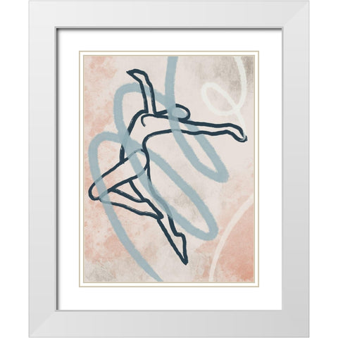 Dancing Spirit White Modern Wood Framed Art Print with Double Matting by Prime, Marcus