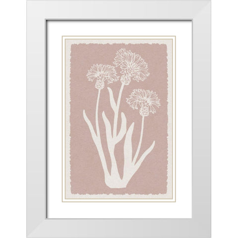 Pastel Florals 2 White Modern Wood Framed Art Print with Double Matting by Prime, Marcus