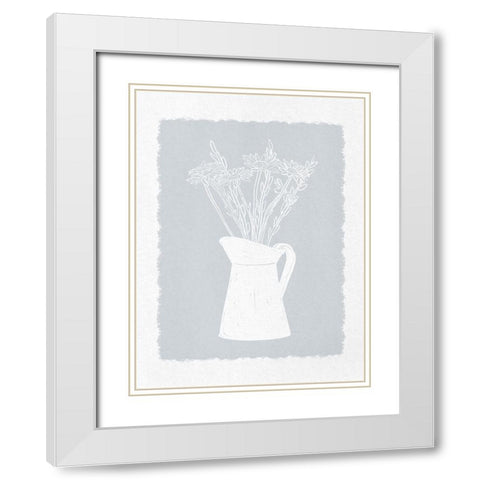 Welcoming Pretty Bouquet 1 White Modern Wood Framed Art Print with Double Matting by Prime, Marcus