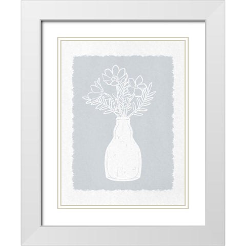 Welcoming Pretty Bouquet 2 White Modern Wood Framed Art Print with Double Matting by Prime, Marcus