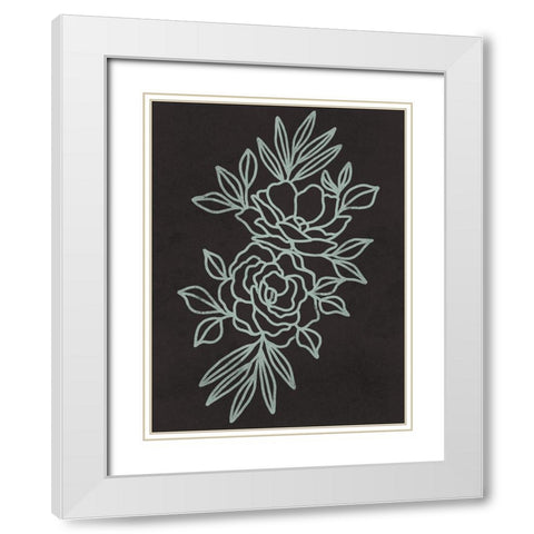 Floral Engagements 2 White Modern Wood Framed Art Print with Double Matting by Prime, Marcus