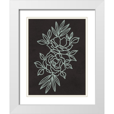 Floral Engagements 2 White Modern Wood Framed Art Print with Double Matting by Prime, Marcus