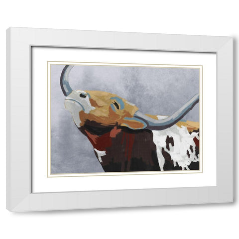 Wandering Bull White Modern Wood Framed Art Print with Double Matting by Prime, Marcus