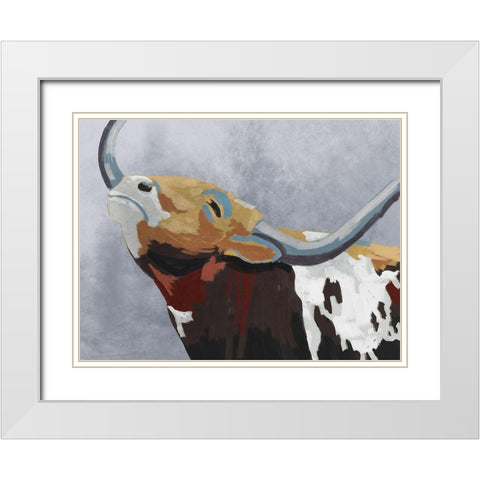 Wandering Bull White Modern Wood Framed Art Print with Double Matting by Prime, Marcus