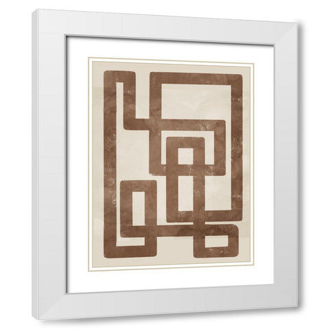 Happy Natural Sequence 2 White Modern Wood Framed Art Print with Double Matting by Prime, Marcus