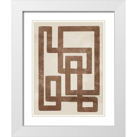 Happy Natural Sequence 2 White Modern Wood Framed Art Print with Double Matting by Prime, Marcus