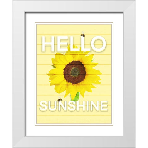 Hello Sunsine 2 White Modern Wood Framed Art Print with Double Matting by Prime, Marcus