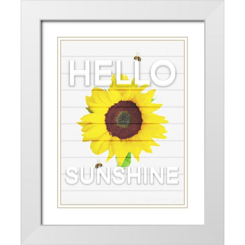 Hello Sunsine 1 White Modern Wood Framed Art Print with Double Matting by Prime, Marcus