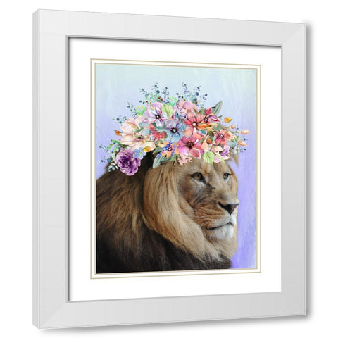 Beautiful King White Modern Wood Framed Art Print with Double Matting by Prime, Marcus