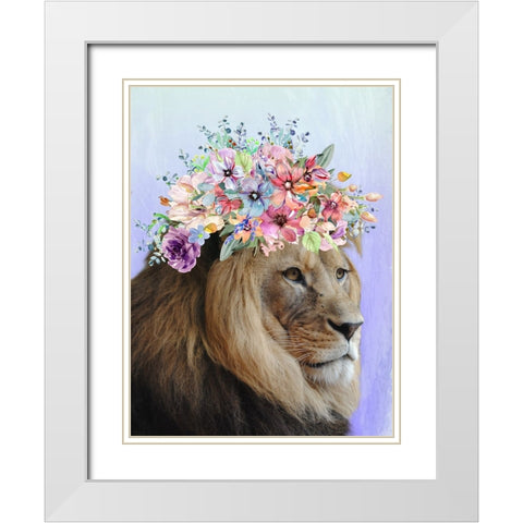 Beautiful King White Modern Wood Framed Art Print with Double Matting by Prime, Marcus