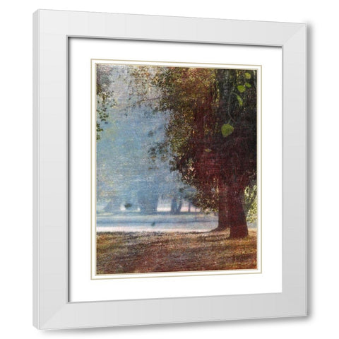 Fall Stroll 1 White Modern Wood Framed Art Print with Double Matting by Prime, Marcus