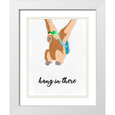 Hang In There White Modern Wood Framed Art Print with Double Matting by Prime, Marcus