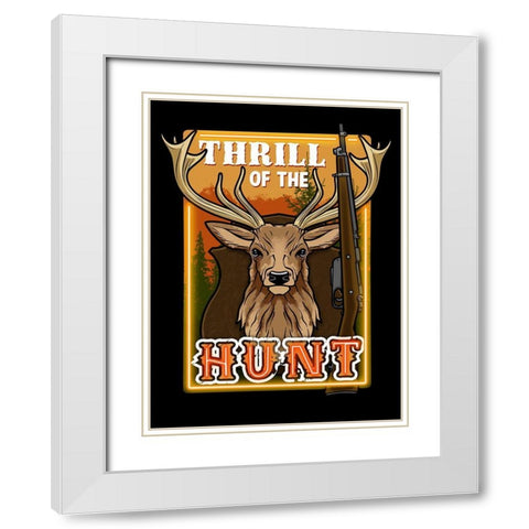 Thrilling Hunt 1 White Modern Wood Framed Art Print with Double Matting by Prime, Marcus
