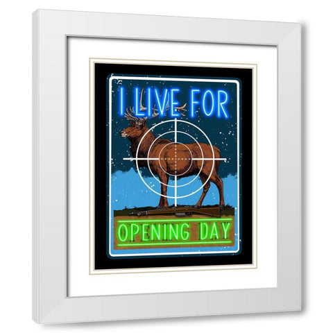 Opening Day 2 White Modern Wood Framed Art Print with Double Matting by Prime, Marcus