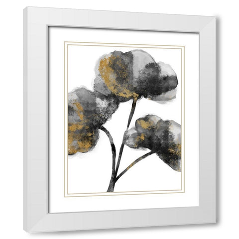 Gold Tainted Burst 2 White Modern Wood Framed Art Print with Double Matting by Prime, Marcus