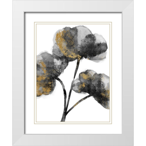 Gold Tainted Burst 2 White Modern Wood Framed Art Print with Double Matting by Prime, Marcus