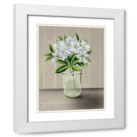 Lovely Bouquet 3 White Modern Wood Framed Art Print with Double Matting by Prime, Marcus