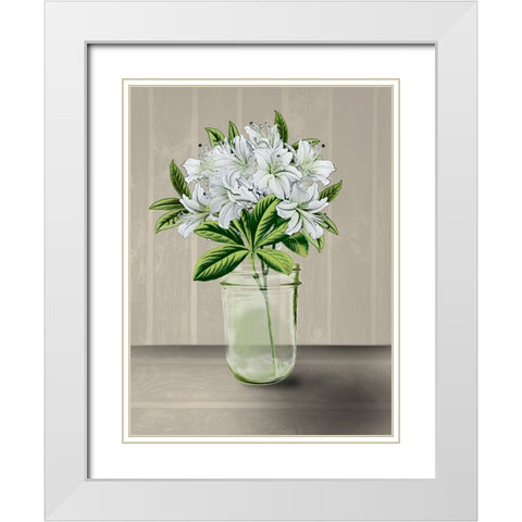 Lovely Bouquet 3 White Modern Wood Framed Art Print with Double Matting by Prime, Marcus