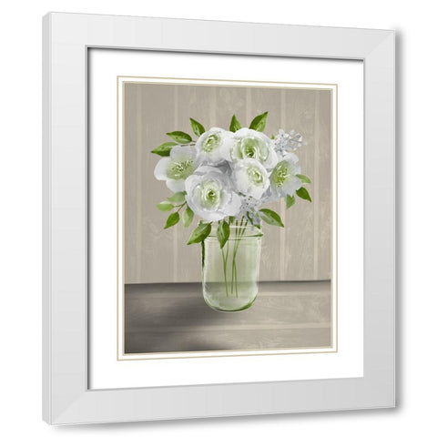 Lovely Bouquet 4 White Modern Wood Framed Art Print with Double Matting by Prime, Marcus