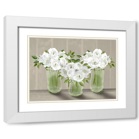 Lovely Bouquet 5 White Modern Wood Framed Art Print with Double Matting by Prime, Marcus