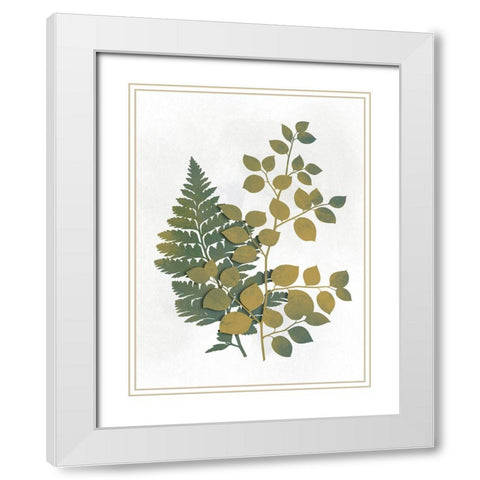 Silhouetted Vegetation 1 White Modern Wood Framed Art Print with Double Matting by Prime, Marcus