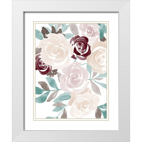 Floral Fall 2 White Modern Wood Framed Art Print with Double Matting by Prime, Marcus