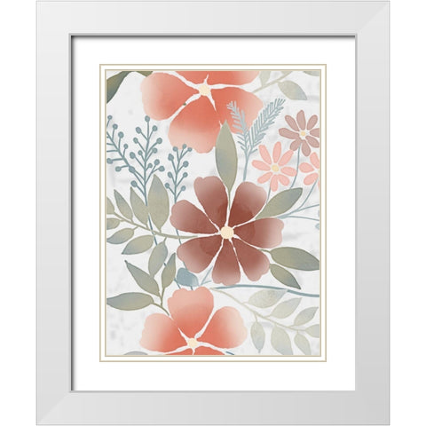 Fall Blossoms 1 White Modern Wood Framed Art Print with Double Matting by Prime, Marcus