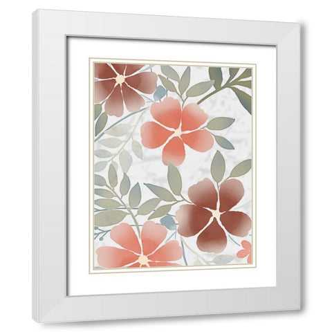 Fall Blossoms 2 White Modern Wood Framed Art Print with Double Matting by Prime, Marcus