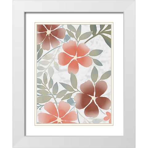 Fall Blossoms 2 White Modern Wood Framed Art Print with Double Matting by Prime, Marcus