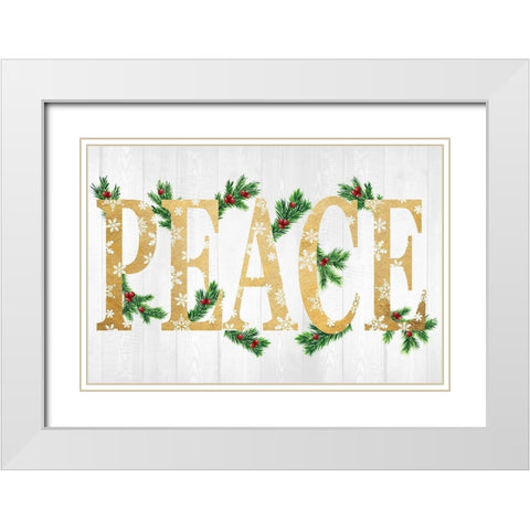 Seasonal Peace White Modern Wood Framed Art Print with Double Matting by Prime, Marcus