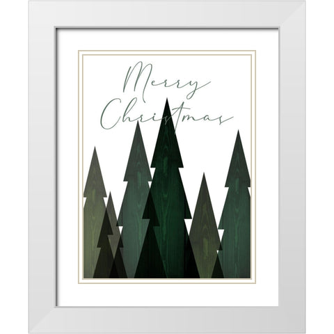 Merry Trees White Modern Wood Framed Art Print with Double Matting by Prime, Marcus