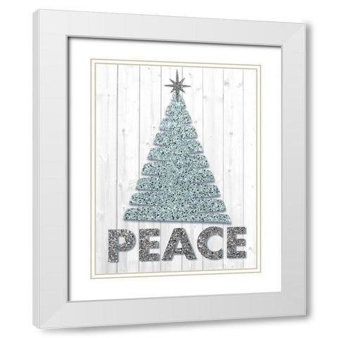 Christmas Peace White Modern Wood Framed Art Print with Double Matting by Prime, Marcus