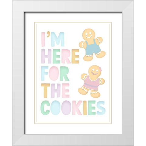 Here For The Cookies White Modern Wood Framed Art Print with Double Matting by Prime, Marcus