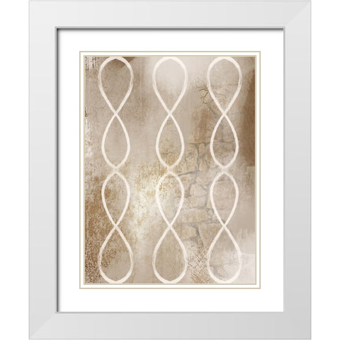 Neverending Structure White Modern Wood Framed Art Print with Double Matting by Prime, Marcus