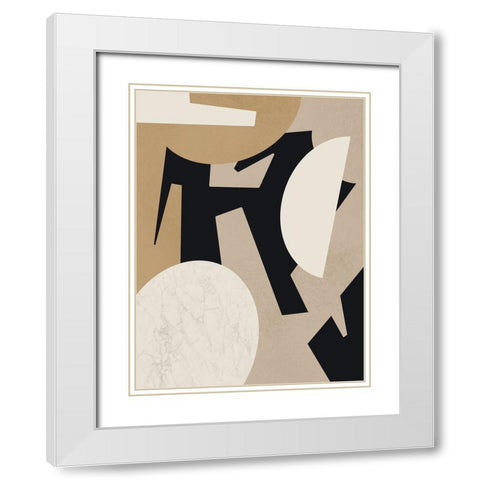 Articulated Impression White Modern Wood Framed Art Print with Double Matting by Prime, Marcus
