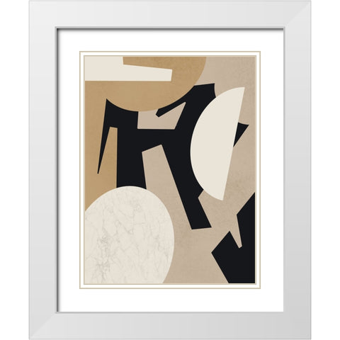 Articulated Impression White Modern Wood Framed Art Print with Double Matting by Prime, Marcus