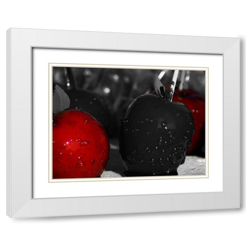 Despicable Apples White Modern Wood Framed Art Print with Double Matting by Prime, Marcus