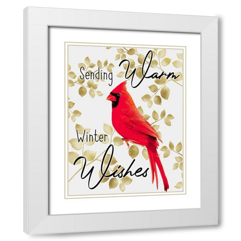 Winter Wishes White Modern Wood Framed Art Print with Double Matting by Prime, Marcus