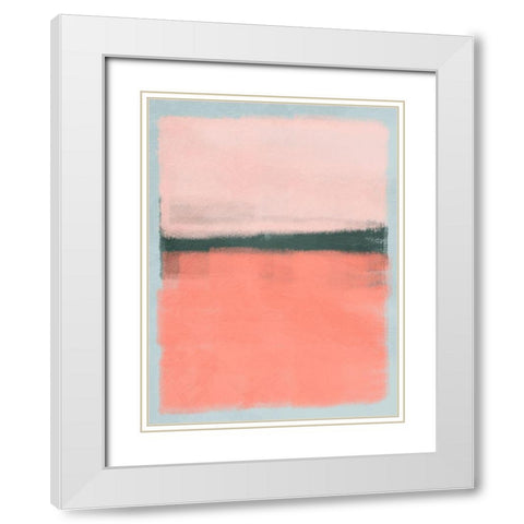Blush Burst 1 White Modern Wood Framed Art Print with Double Matting by Prime, Marcus