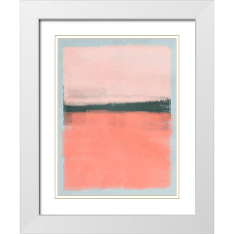 Blush Burst 1 White Modern Wood Framed Art Print with Double Matting by Prime, Marcus