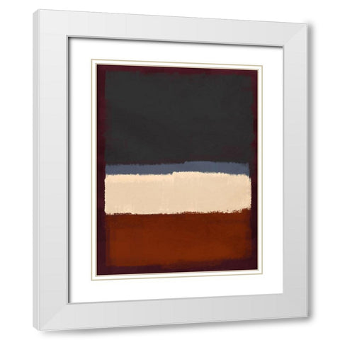 Abstract Streaks White Modern Wood Framed Art Print with Double Matting by Prime, Marcus